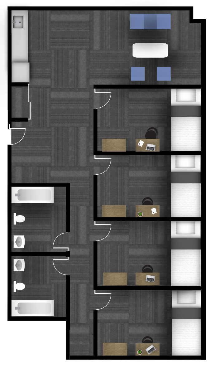 DCC 4 bedroom floor plan
